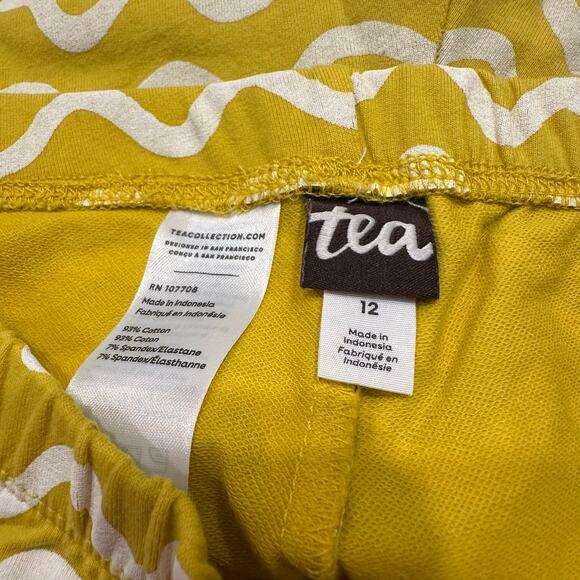 Tea Collection Golden Yellow Wave Bike Shorts - Picture 5 of 6